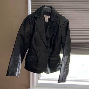 Black genuine leather jacket